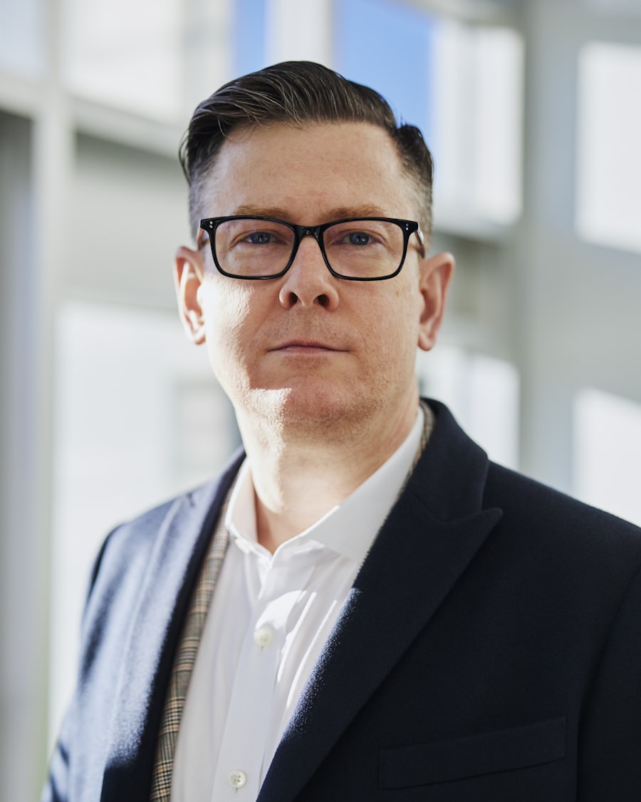 Senior legal counsel at Lex echonews Advisory in a modern office